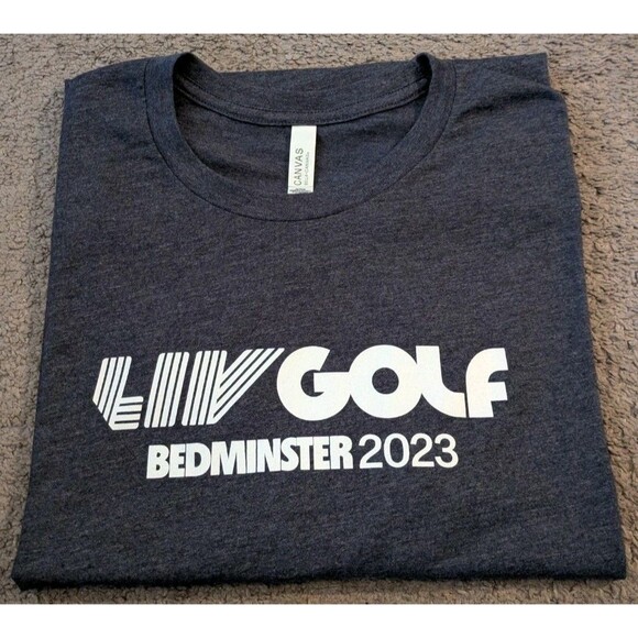 RARE 2023 Liv Golf Trump National Bedminster Gray Short Sleeve T-Shirt Men's 2XL - Picture 1 of 6